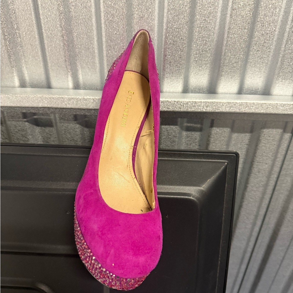 Pink Rhinestone High Heels - Picture 2 of 2